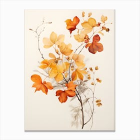 Autumn Leaves Art Painting 1 Canvas Print
