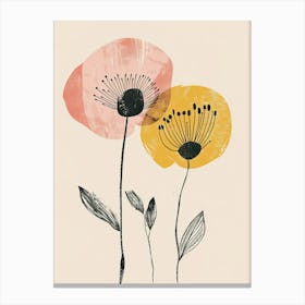 San Francisco Flower Market Boho Minimalist Style 1 Canvas Print