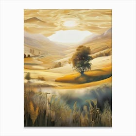 Landscape With A Tree Canvas Print