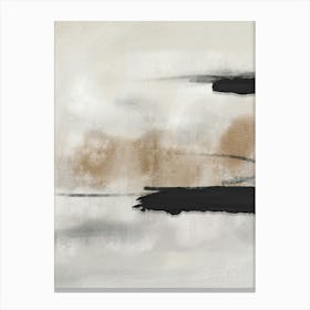 Neutral Modern Brush Strokes Abstract 3 Canvas Print