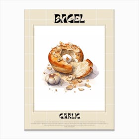 Garlic Bagel 4 Canvas Print
