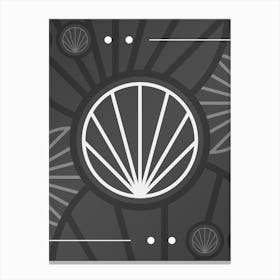Abstract Geometric Glyph Array in White and Gray n.0087 Canvas Print