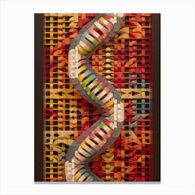 Dna Art Abstract Painting 17 Canvas Print