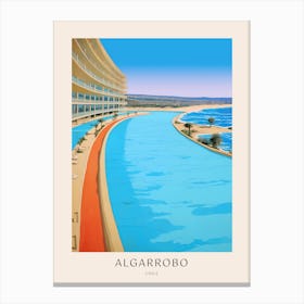 Algarrobo Chile Midcentury Modern Pool Poster Canvas Print