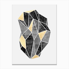 Geometry with golden lines 1 Canvas Print