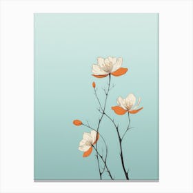 Asian Flowers Canvas Print