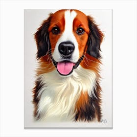 Nederlandse Kooikerhondje 4 Watercolour dog Canvas Print