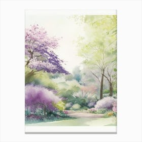 Brooklyn Botanic Garden, Usa Pastel Watercolour Canvas Print