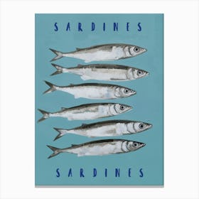Sardines Typography Canvas Print