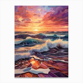 Sunset At The Beach 62 Canvas Print