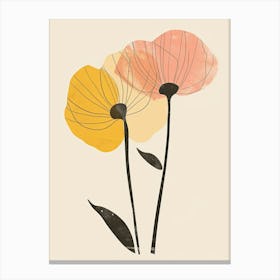 Basel Flower Market Boho Minimalist Style 1 Canvas Print