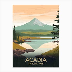 Acadia National Park Vintage Travel Poster 4 Canvas Print