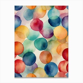 Watercolor Circles 3 Canvas Print