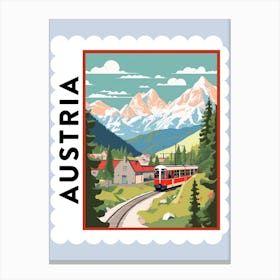 Austria 3 Travel Stamp Poster Canvas Print