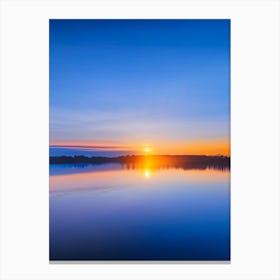 Sunrise Over Lake Waterscape Photography 1 Canvas Print