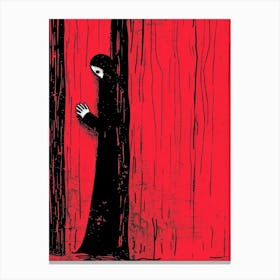 Woman In Black Canvas Print