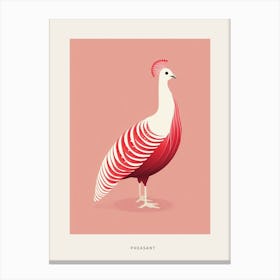 Minimalist Pheasant 6 Bird Poster Canvas Print