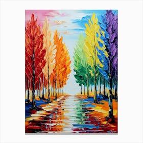 Rainbow Trees Canvas Print