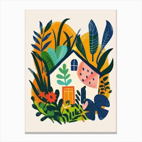 House In The Garden Canvas Print