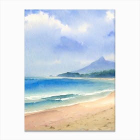 Ngwe Saung Beach 4, Myanmar Watercolour Canvas Print