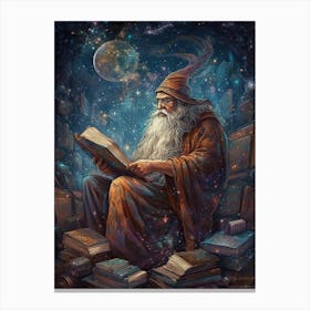 Wizard Reading Book 8 Canvas Print