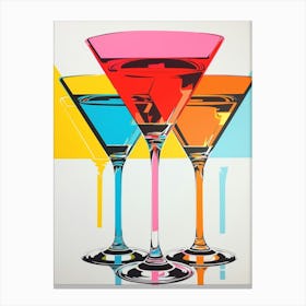 Martini Pop Art Inspired 3 Canvas Print