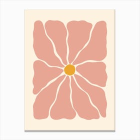 Abstract Flower 01 - Medium Pink Canvas Print