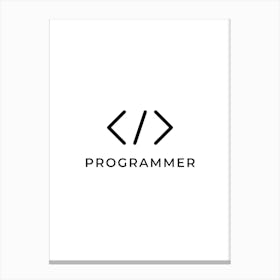 Logo For Programmer Canvas Print