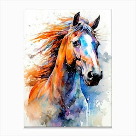 Horse Watercolor Painting 1 animal Canvas Print