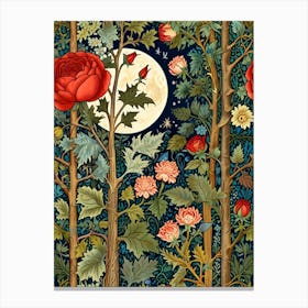 William Morris Print Roses In The Forest Canvas Print