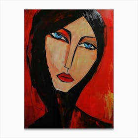 Woman With Blue Eyes 5 Canvas Print