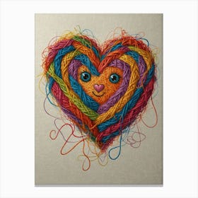 Heart Of Yarn 17 Canvas Print