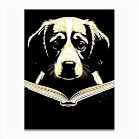 Dog Reading Book Lienzos