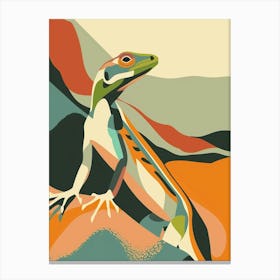 Skinks Lizard Abstract Modern Illustration 3 Canvas Print
