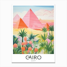 Cairo, Egypt Maximalist Travel Poster Vibrant Colour Canvas Print