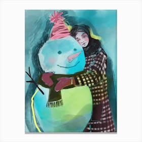 Snowman Canvas Print