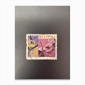 Postage Stamp 14 Canvas Print