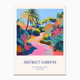 Colourful Gardens San Diego Botanic Garden Usa 4 Blue Poster Canvas Print