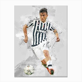 Paulo Dybala Drawing Street Art Canvas Print