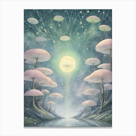 Mystical Mushroom Forest Canvas Print