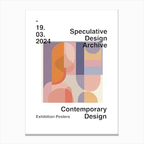 Speculative Design Archive Abstract Poster 05 Canvas Print