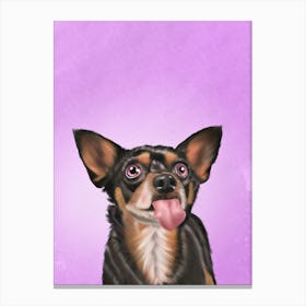 Tounge Out, Joy In - Dog Portrait Canvas Print