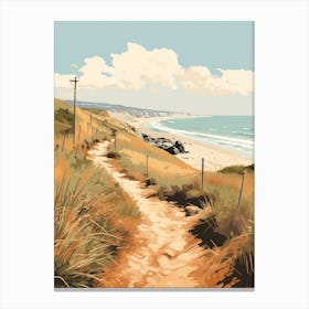 The South West Coast Path England 3 Hiking Trail Landscape Canvas Print