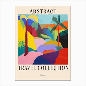 Abstract Travel Collection Poster Samoa 2 Canvas Print