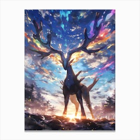 Xerneas Pokemon Anime Manga Japan Poster Canvas Print