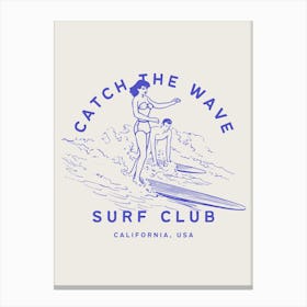 Catch The Wave | Surf Club Coastal Tropical Beachy 2 Canvas Print