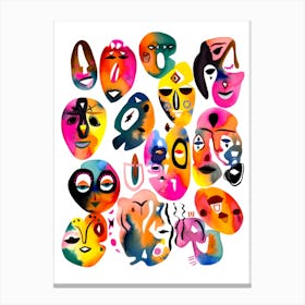 Masks Canvas Print