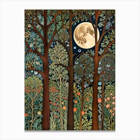 William Morris Moonlight In The Woods 28 Canvas Print