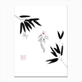 Koi In Water Canvas Print