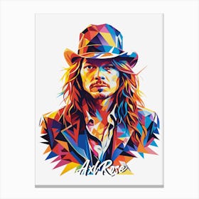 Gnr Axl Rose 02 Portrait Music Icon Style WPAP Pop Art Canvas Print